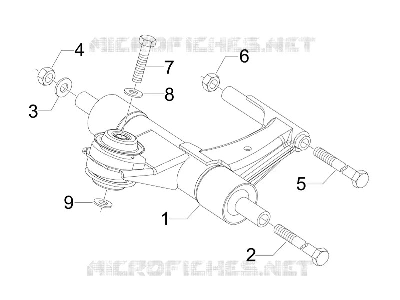 Swinging arm VESPA VESPA-SCOOTER 50 S 2008  S 2T College