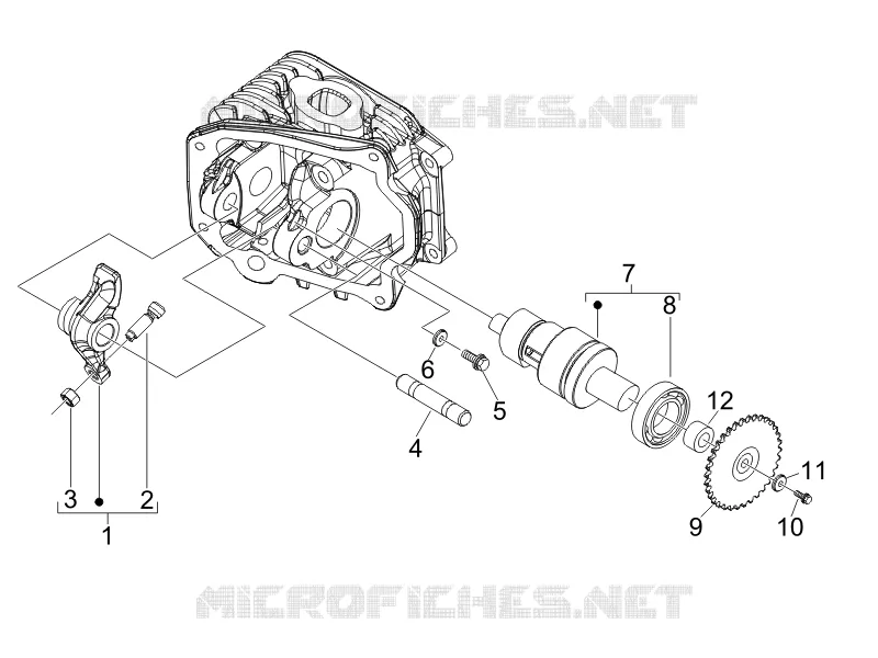 Rocking levers support unit VESPA VESPA-SCOOTER 50 S 2012  S 4T 2V 25 Km/h