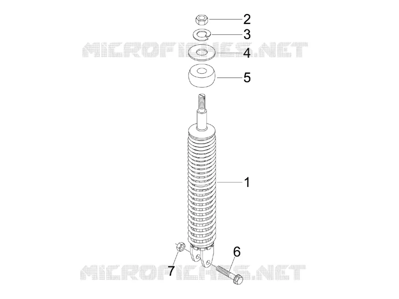 Rear suspension - Shock absorber/s VESPA VESPA-SCOOTER 50 S 2010  S 4T 4V College
