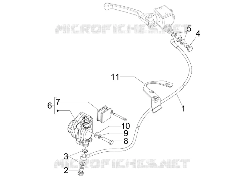 Brakes pipes - Calipers VESPA VESPA-SCOOTER 50 S 2010  S 4T 4V College
