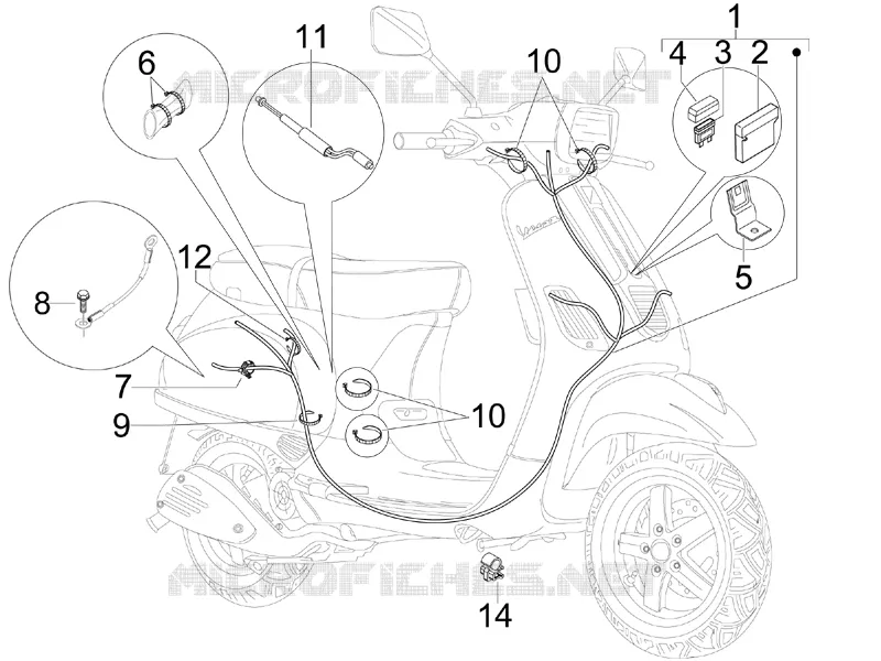 Main cable harness VESPA VESPA-SCOOTER 50 S 2008  S 4T 4V College