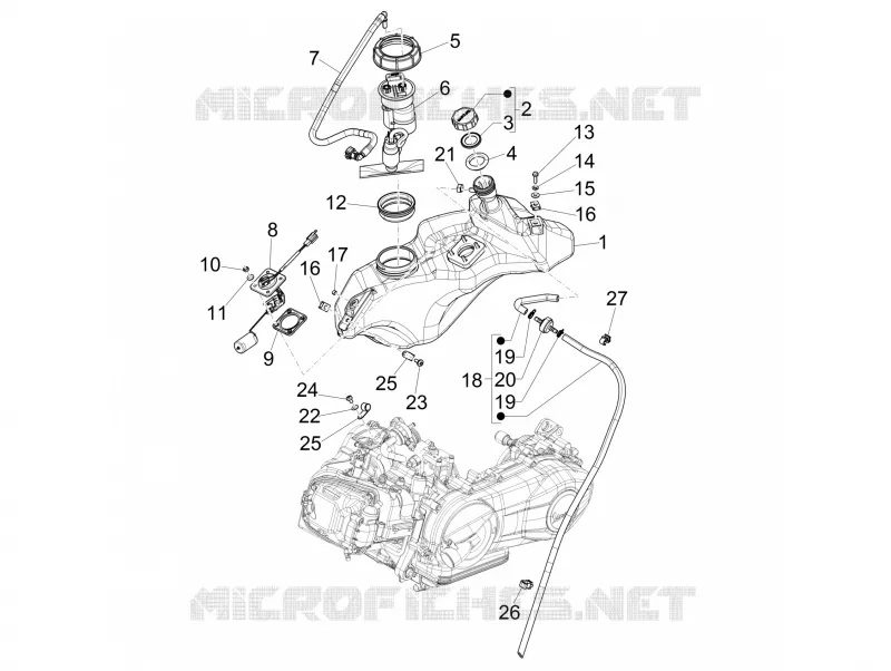Fuel tank VESPA VESPA-SCOOTER 125 SPRINT 2014  Sprint 4T 3V ie
