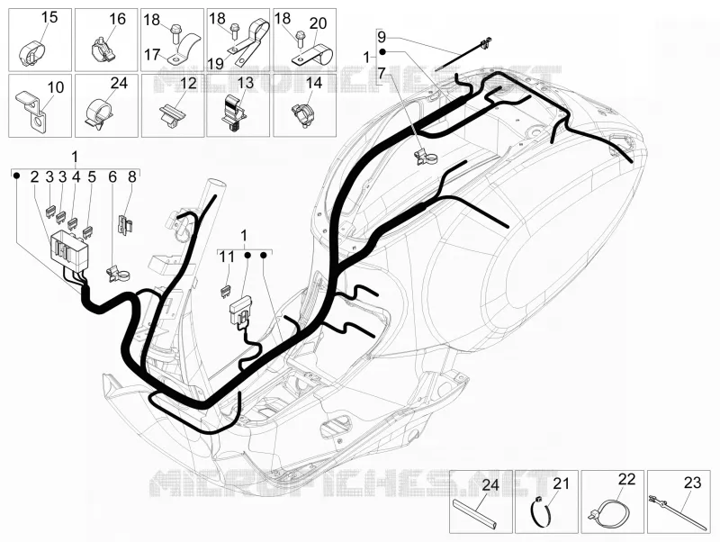 Main cable harness VESPA VESPA-SCOOTER 125 SPRINT 2015  Sprint 4T 3V ie