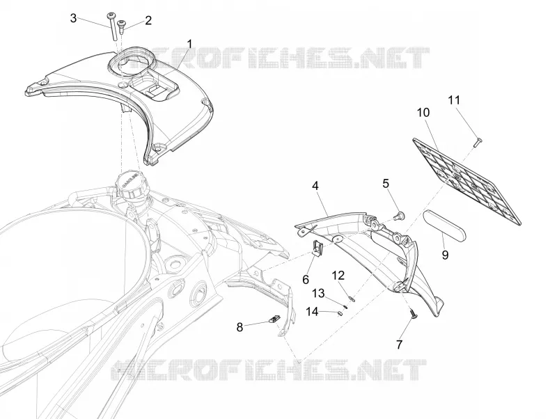 Rear cover - Splash guard VESPA VESPA-SCOOTER 125 SPRINT 2016  Sprint 4T 3V ie