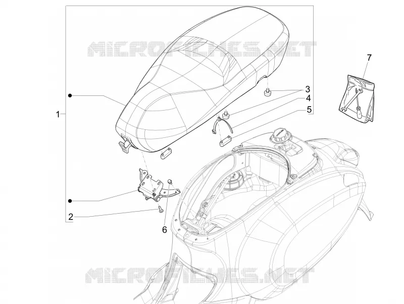 Saddle/seats VESPA VESPA-SCOOTER 125 SPRINT 2014  Sprint 4T 3V ie