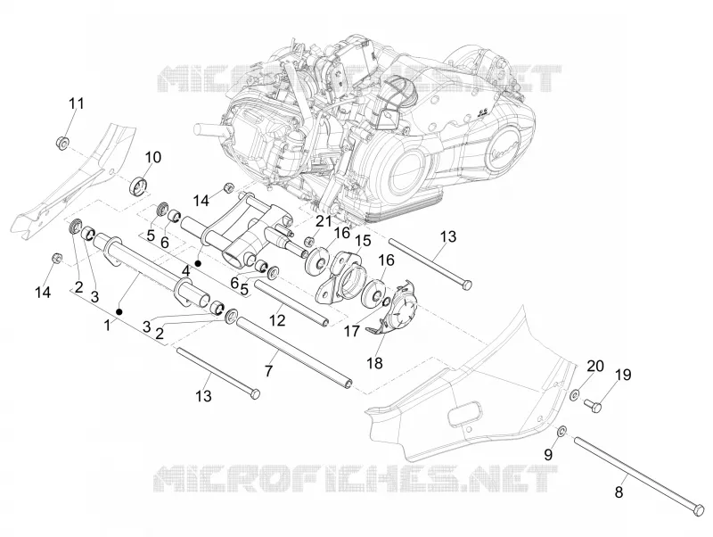 Swinging arm VESPA VESPA-SCOOTER 125 SPRINT 2015  Sprint 4T 3V ie