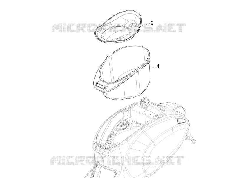 Helmet huosing - Undersaddle VESPA VESPA-SCOOTER 150 SPRINT 2015  Sprint 4T 3V ie