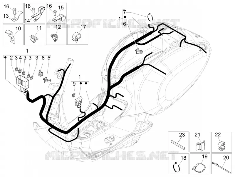 Main cable harness VESPA VESPA-SCOOTER 150 SPRINT 2015  Sprint 4T 3V ie