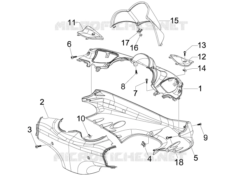 Handlebars coverages PIAGGIO PIAGGIO-SCOOTER 125 BEVERLY 2006  Beverly