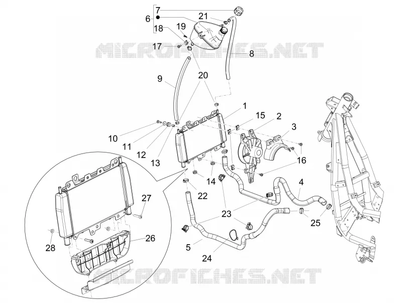 Cooling system PIAGGIO PIAGGIO-SCOOTER 125 BEVERLY 2012  Beverly RST 4T 4V ie E3