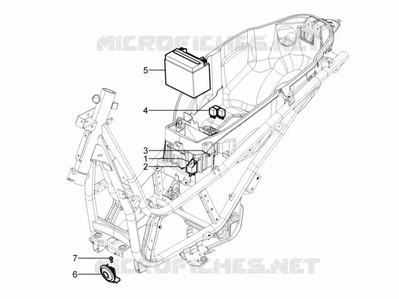 Remote control switches - Battery - Horn PIAGGIO PIAGGIO-SCOOTER 125 BEVERLY 2010  Beverly RST 4T 4V ie E3