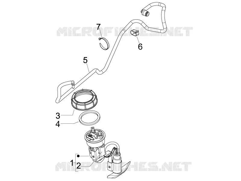 Supply system PIAGGIO PIAGGIO-SCOOTER 125 BEVERLY 2010  Beverly RST 4T 4V ie E3