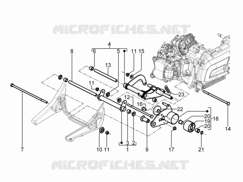 Swinging arm PIAGGIO PIAGGIO-SCOOTER 125 BEVERLY 2011  Beverly RST 4T 4V ie E3