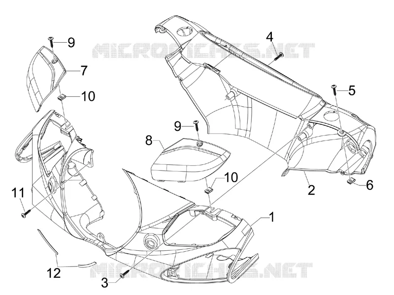 Handlebars coverages PIAGGIO PIAGGIO-SCOOTER 125 BEVERLY 2008  Beverly Tourer E3