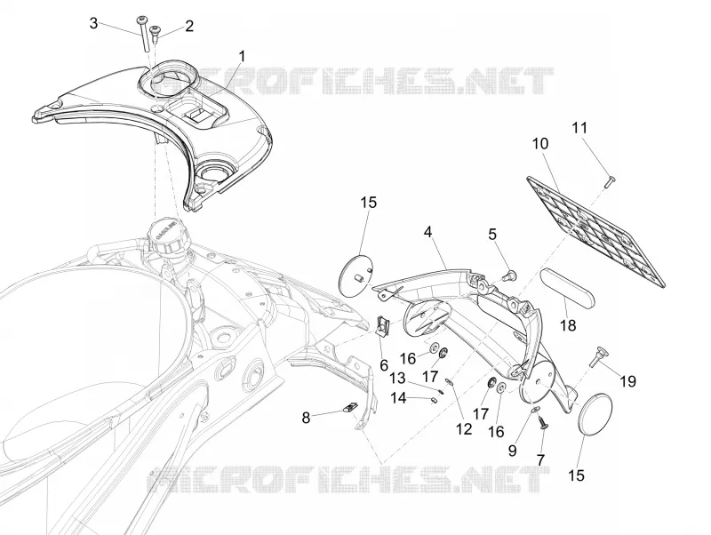 Rear cover - Splash guard VESPA VESPA-SCOOTER 50 SPRINT 2014  Sprint 2T