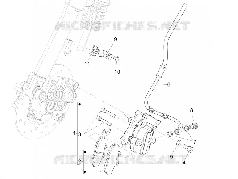 Brakes pipes - Calipers VESPA VESPA-SCOOTER 50 SPRINT 2014  Sprint 4T 2V 25 km/h