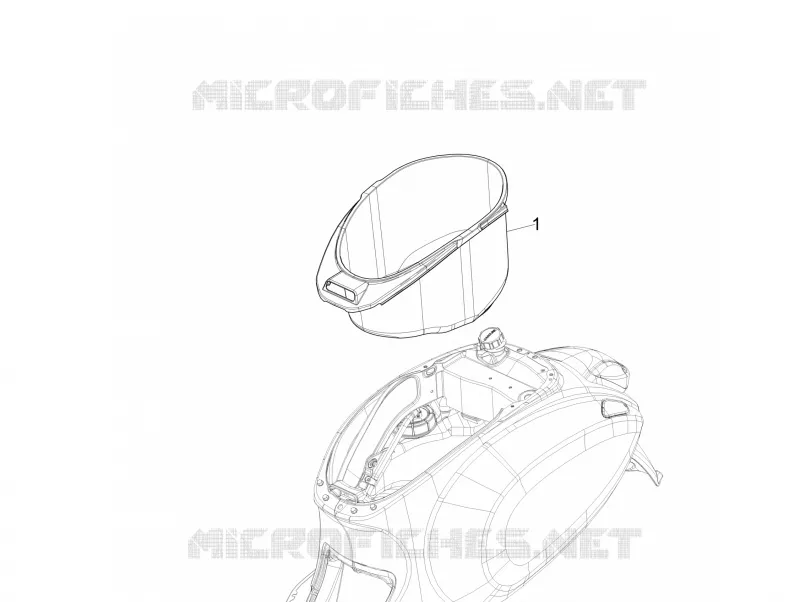 Helmet huosing - Undersaddle VESPA VESPA-SCOOTER 50 SPRINT 2017  Sprint 4T 2V 25 km/h