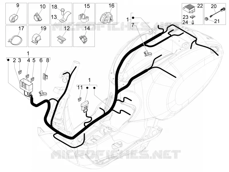 Main cable harness VESPA VESPA-SCOOTER 50 SPRINT 2015  Sprint 4T 4V