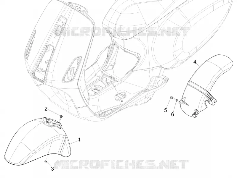 Wheel huosing - Mudguard VESPA VESPA-SCOOTER 50 SPRINT 2014  Sprint 4T 4V