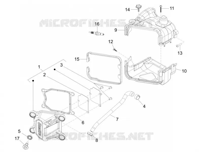 Cylinder head cover VESPA VESPA-SCOOTER 50 SPRINT 2014  Sprint 4T 4V