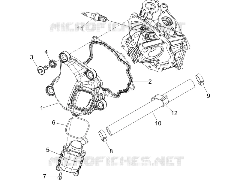 Cylinder head cover PIAGGIO PIAGGIO-SCOOTER 250 BEVERLY 2008  Beverly Cruiser E3