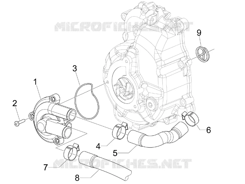 Cooler pump PIAGGIO PIAGGIO-SCOOTER 250 BEVERLY 2007  Beverly E3