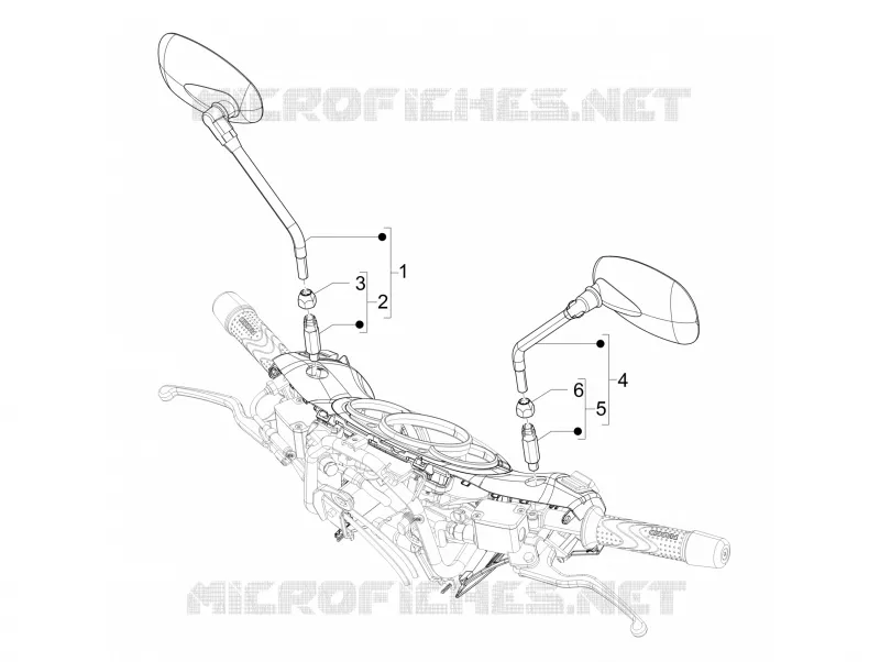 Driving mirror/s PIAGGIO PIAGGIO-SCOOTER 300 BEVERLY 2017  Beverly ie ABS E4