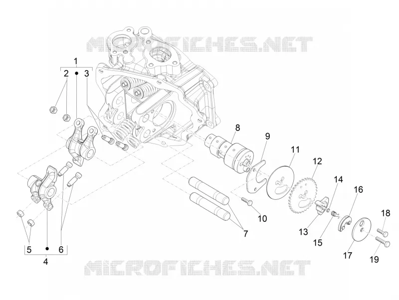 Rocking levers support unit PIAGGIO PIAGGIO-SCOOTER 300 BEVERLY 2017  Beverly ie ABS E4