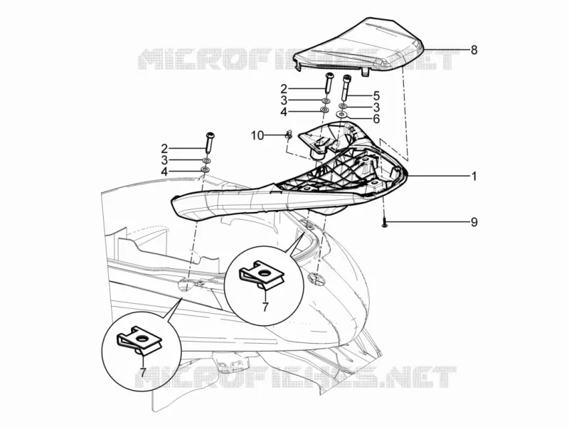 Rear luggage rack PIAGGIO PIAGGIO-SCOOTER 300 BEVERLY 2015  BEVERLY RST/S 4T 4V IE E3