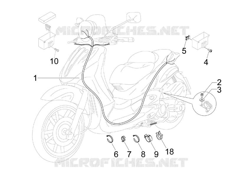 Main cable harness PIAGGIO PIAGGIO-SCOOTER 300 BV 2010  BV ie Tourer