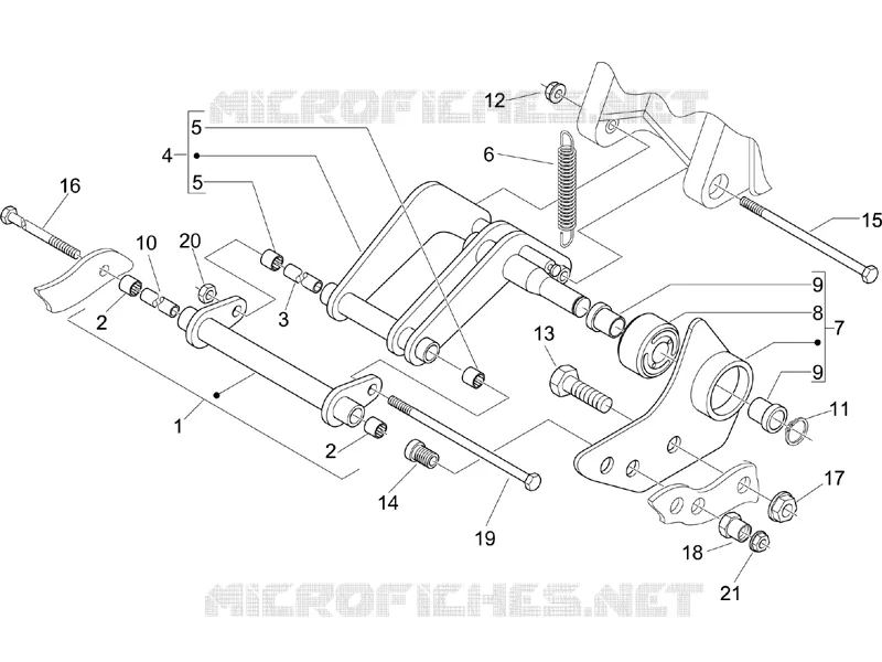 Swinging arm PIAGGIO PIAGGIO-SCOOTER 300 BV 2009  BV ie Tourer