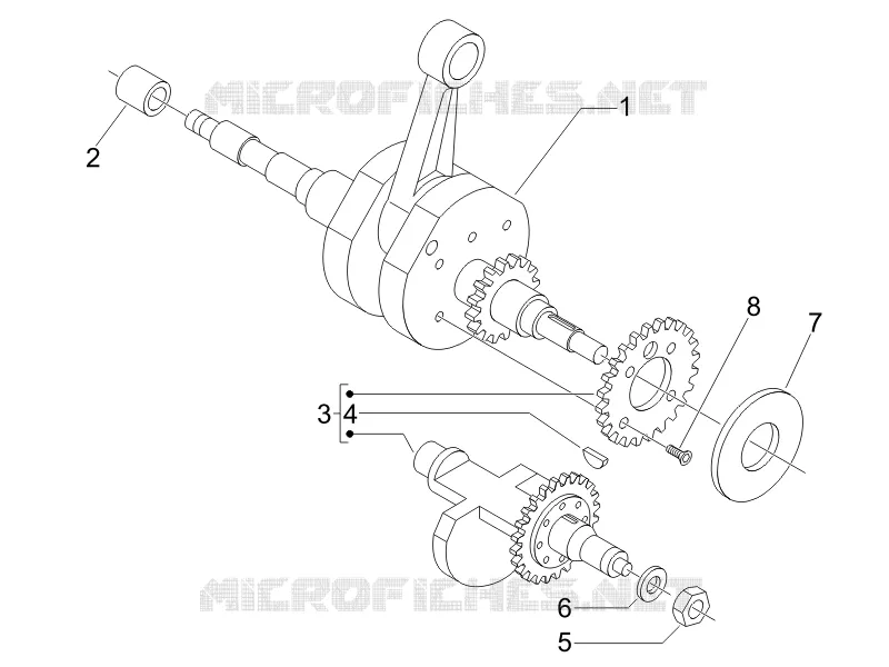 Crankshaft PIAGGIO PIAGGIO-SCOOTER 500 MP3 2008  MP3 500