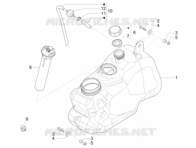 Fuel tank PIAGGIO PIAGGIO-SCOOTER 500 MP3 2015  MP3 500 Business
