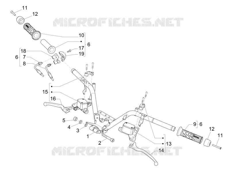Handlebars - Master cil. PIAGGIO PIAGGIO-SCOOTER 500 MP3 2014  MP3 500 Business