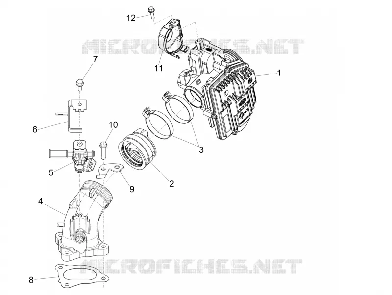 Throttle body - Injector - Union pipe PIAGGIO PIAGGIO-SCOOTER 500 MP3 2014  MP3 500 Business