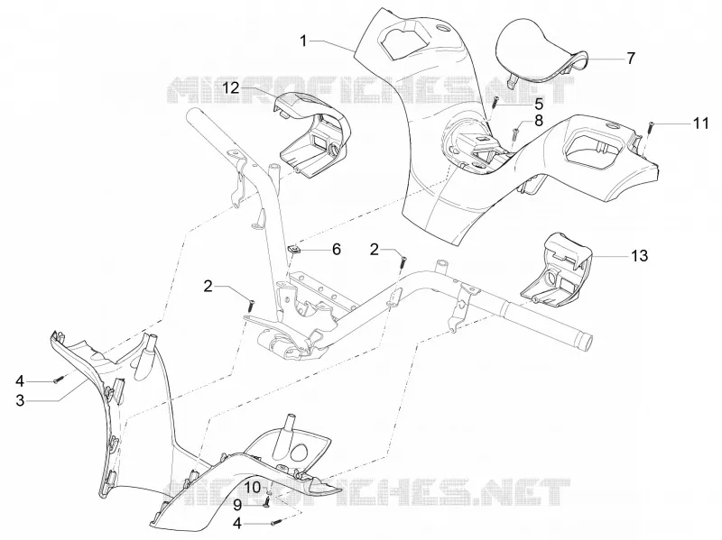 Handlebars coverages PIAGGIO PIAGGIO-SCOOTER 500 MP3 2016  MP3 500 Sport