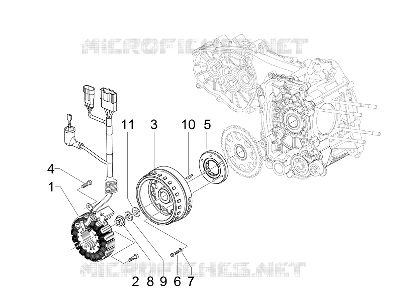 Flywheel magneto PIAGGIO PIAGGIO-SCOOTER 500 MP3 2011  MP3 500 Business