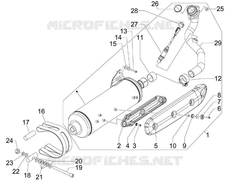 Silencer PIAGGIO PIAGGIO-SCOOTER 500 MP3 2011  MP3 500 Business