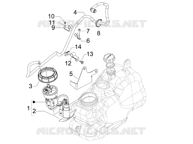 Supply system PIAGGIO PIAGGIO-SCOOTER 500 MP3 2011  MP3 500 Business