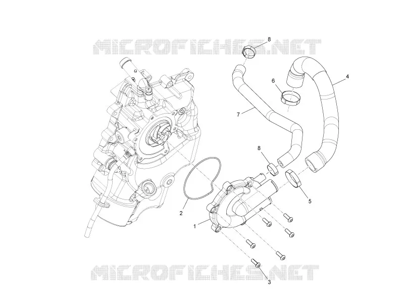 Cooler pump PIAGGIO PIAGGIO-SCOOTER 500 MP3 2017  MP3 500 Business ABS E4