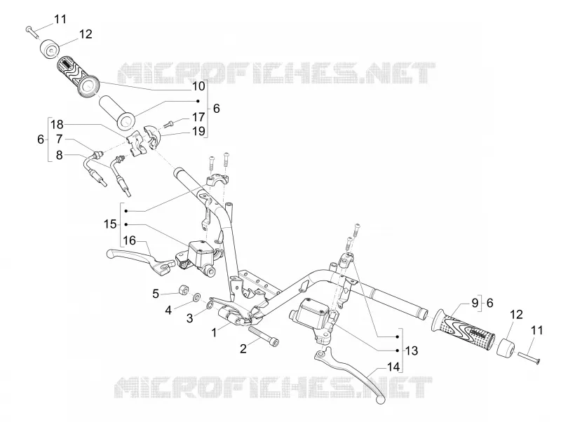Handlebars - Master cil. PIAGGIO PIAGGIO-SCOOTER 500 MP3 2016  MP3 500 Business E4