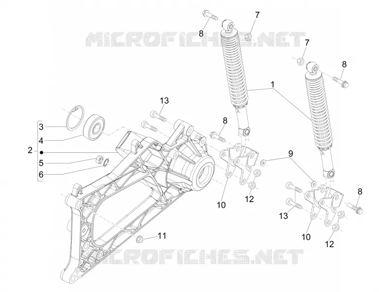 Rear suspension - Shock absorber/s PIAGGIO PIAGGIO-SCOOTER 500 MP3 2016  MP3 500 Sport E4