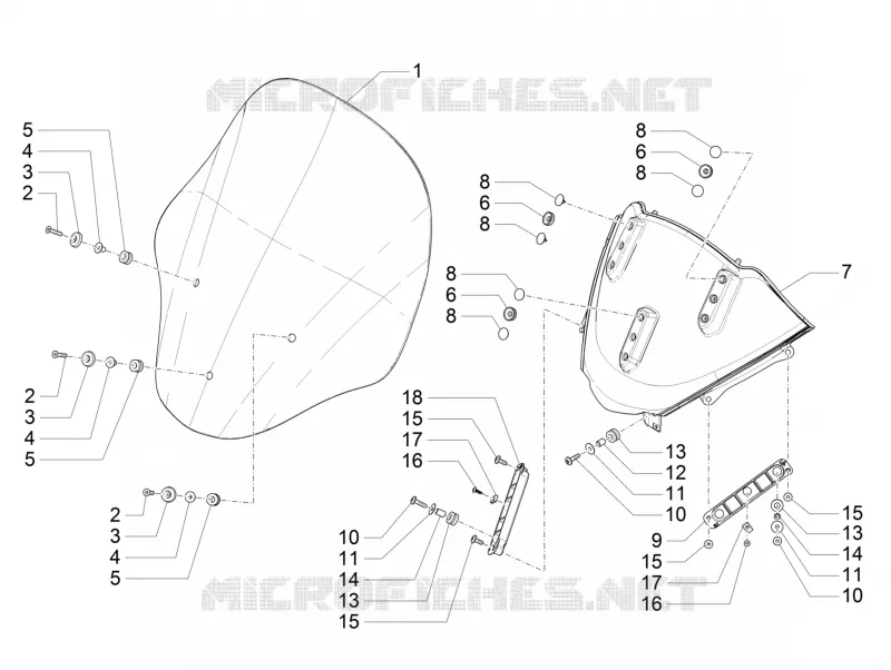 Windshield - Glass PIAGGIO PIAGGIO-SCOOTER 500 MP3 2017  MP3 500 Sport E4