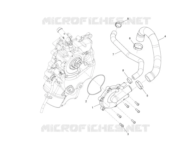 Cooler pump PIAGGIO PIAGGIO-SCOOTER 500 MP3 2011  MP3 500 Business
