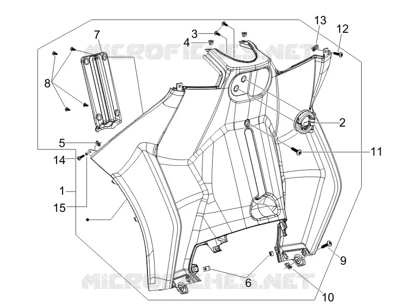 Front glove-box - Knee-guard panel PIAGGIO PIAGGIO-SCOOTER 500 MP3 2012  MP3 500 Business