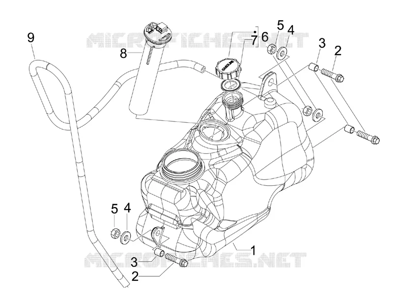 Fuel tank PIAGGIO PIAGGIO-SCOOTER 500 MP3 2011  MP3 500 Sport