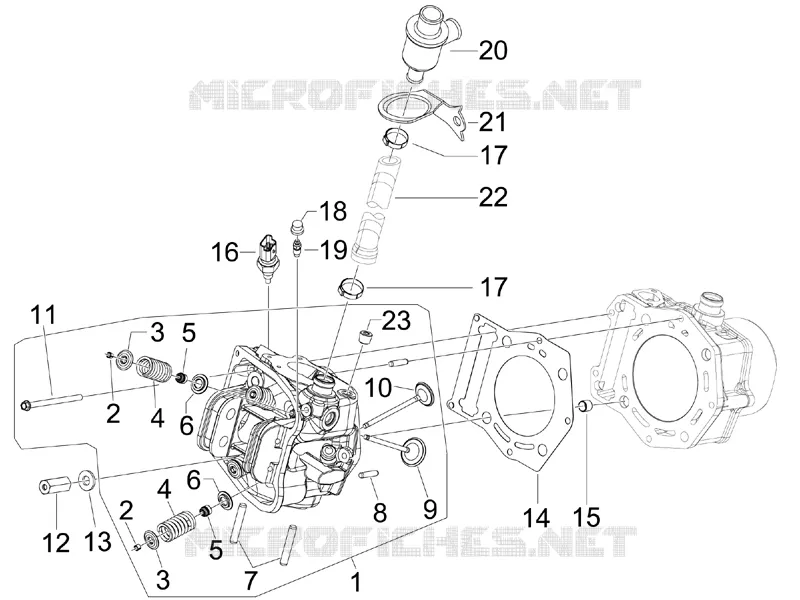 Head unit - Valve PIAGGIO PIAGGIO-SCOOTER 500 MP3 2011  MP3 500 Sport