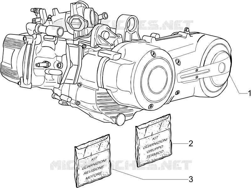 Engine, assembly PIAGGIO PIAGGIO-SCOOTER 500 MP3 2012  MP3 500 Sport