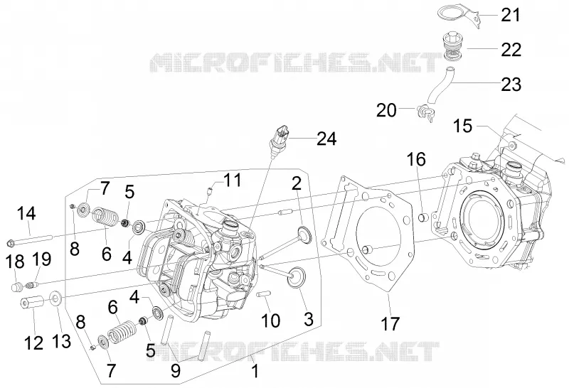 Head unit - Valve PIAGGIO PIAGGIO-SCOOTER 500 MP3 2011  MP3 500 Sport
