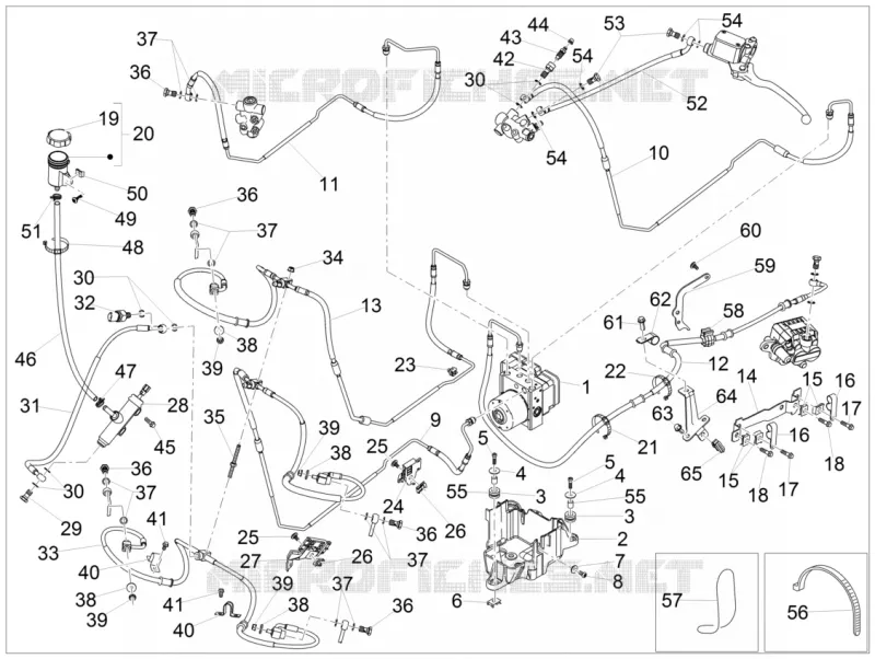 ABS Brake system PIAGGIO PIAGGIO-SCOOTER 500 MP3 2018  MP3 500 Sport ABS E3-E4